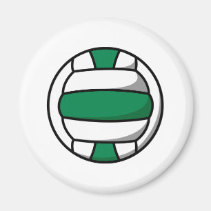 Imã volei verde e branco