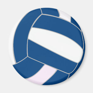 Imã Voleibol Azul e Branco