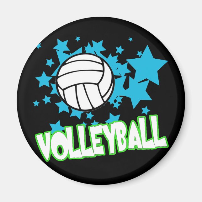 Imã Voleibol com estrelas (Frente)