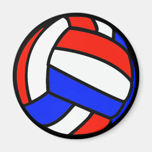 Imã Voleibol Vermelho Branco e Azul