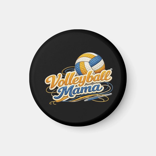 Imã Volleyball Mama Magnet – Retro Volleyball Mom (Frente)