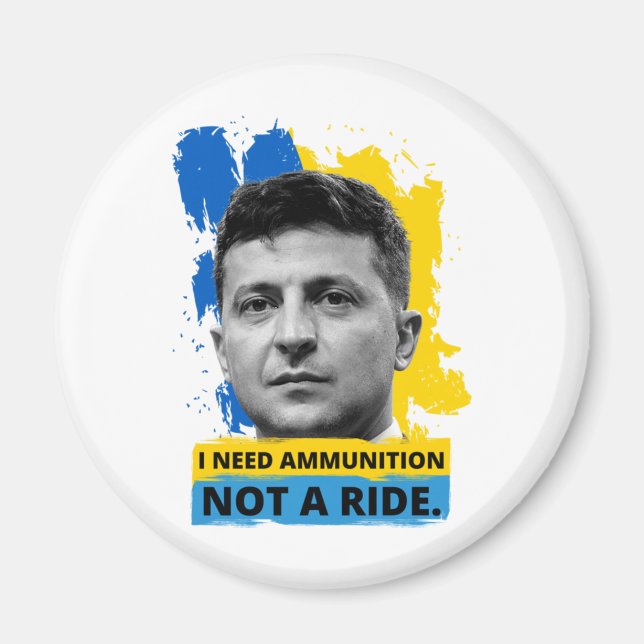 Imã Volodymyr Zelensky - Preciso De Munições, Não De U (Frente)