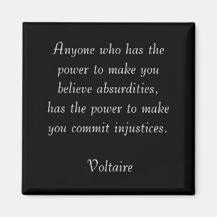 Imã Voltaire Quote Magnet - Absurdos