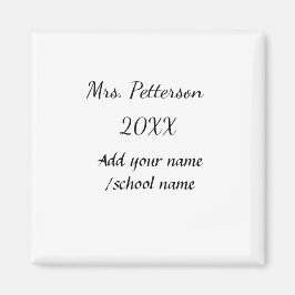 Imã Voltar à escola adicionar nome do professor nome a