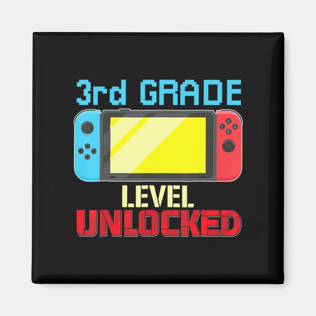Imã Voltar à escola de vídeo Gamer de nível 3 (Frente)