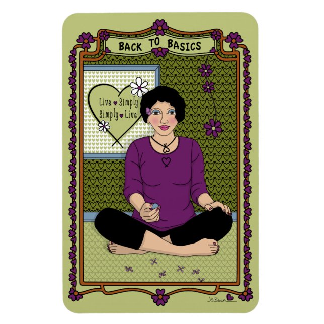 Ímã Voltar ao Magnet do Refrigerador Basics_A_4x6 (Vertical)