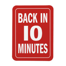 Ímã Voltar em 10 minutos