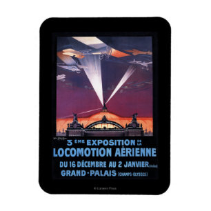 Ímã Vôo plano sobre o poster do holofote