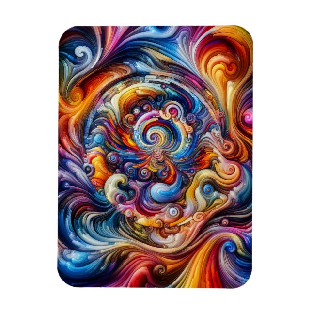Ímã Vórtice de Cores Dinâmicas (Vertical)