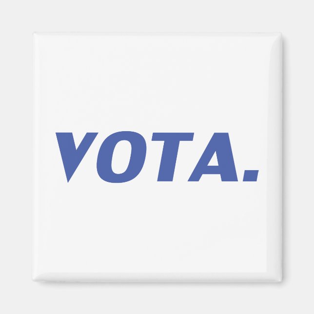 Imã Vota vota em espanhol azul branco político moderno (Frente)