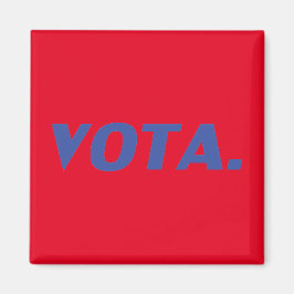 Imã Vota vota em espanhol azul vermelho político moder