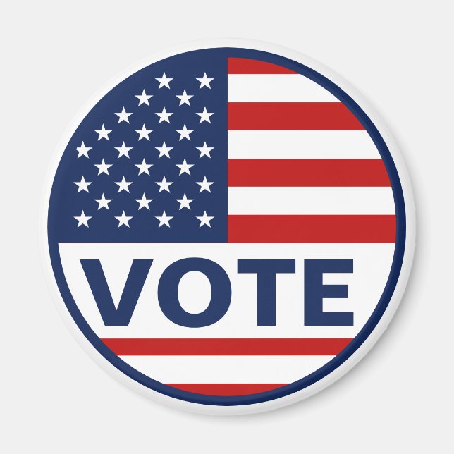Imã Votação da bandeira americana (Frente)