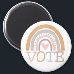 Imã Votação | Design de texto Arco-Íris de Pastel Cujo<br><div class="desc">Arte do arco-íris pastel bonito com a mensagem importante - Votem.</div>