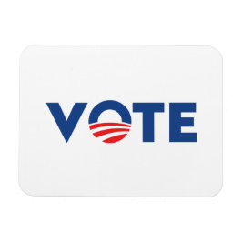 Ímã Votar o democrata da tipografia vermelha e azul