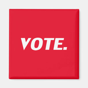 Imã Votar vermelho e branco