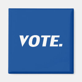 Imã "vote" azul, branco -