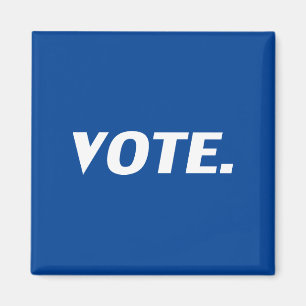 Imã "vote" azul, branco -