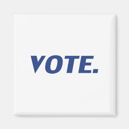 Imã "vote" azul, branco -