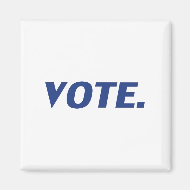 Imã "vote" azul, branco - (Frente)