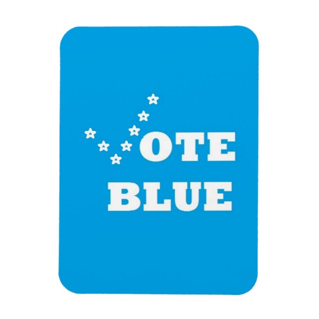 Ímã Vote Blue - Imagem fotográfica (Vertical)