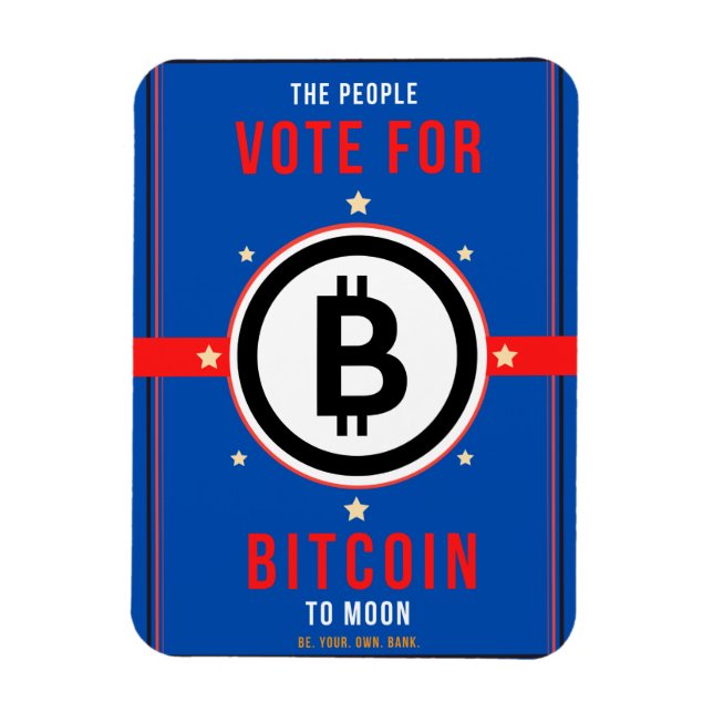 Ímã Vote em Bitmoney para Lua (Vertical)