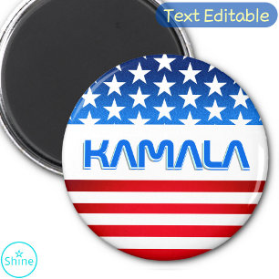 Imã Vote em Kamala Harris EUA Flag Modern Typografia