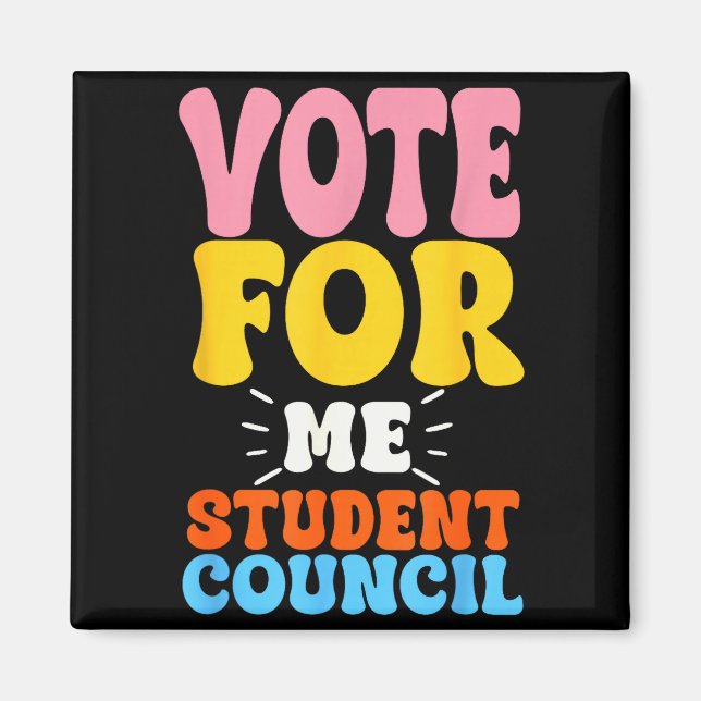 Imã Vote For Me Student Council Youth Cool School Elec (Frente)