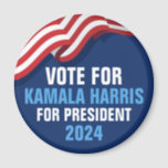 Imã Vote Kamala Harris para o Presidente 2024 Blue<br><div class="desc">Vote em Kamala Harris para Presidente na eleição presidencial de 2024. Escolha o nosso vice-presidente como candidato a partido democrático e mostre o vosso apoio a este ímã de bandeira americana em azul para um democrata.</div>