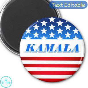 Imã Vote Kamala Harris Texto Personalizado EUA Sinaliz