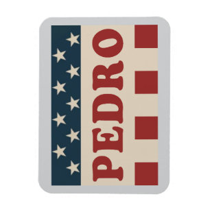 Ímã Vote no Pedro Campanha Clássica Vintage Retro