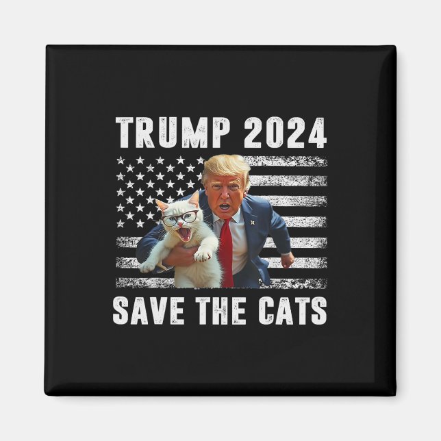 Imã Vote Trump 2025 Funny Save The Cats  (Frente)