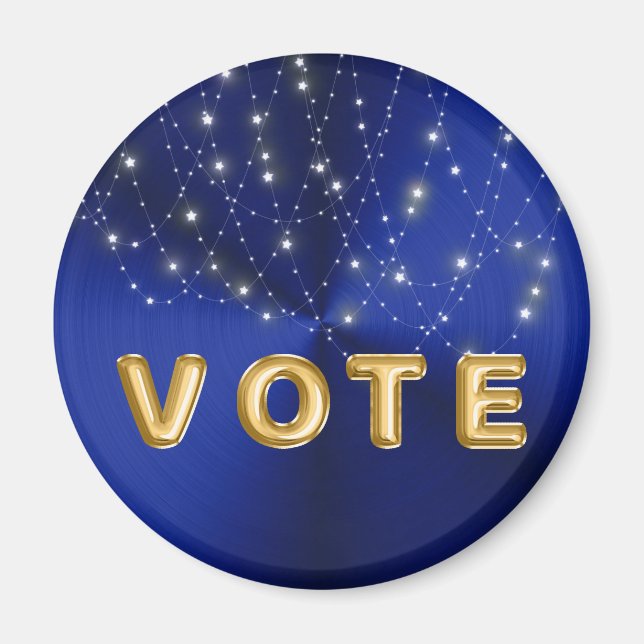 Imã Voto de Cascata de Estrela Azul à Meia-Noite (Frente)