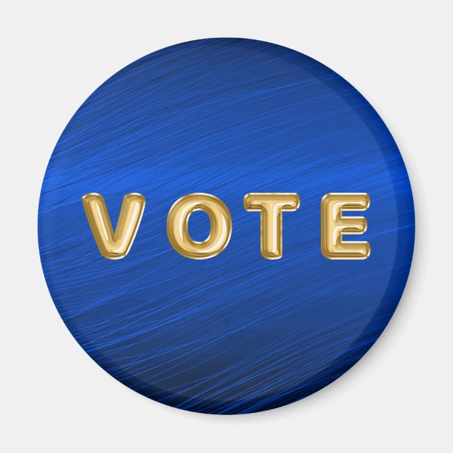 Imã Voto Gráfico Azul Real Metálico (Frente)