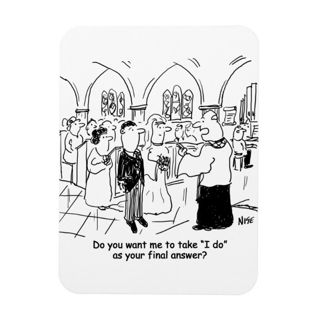 Ímã Votos do Casamento - Eu Faço Como Resposta Final (Vertical)