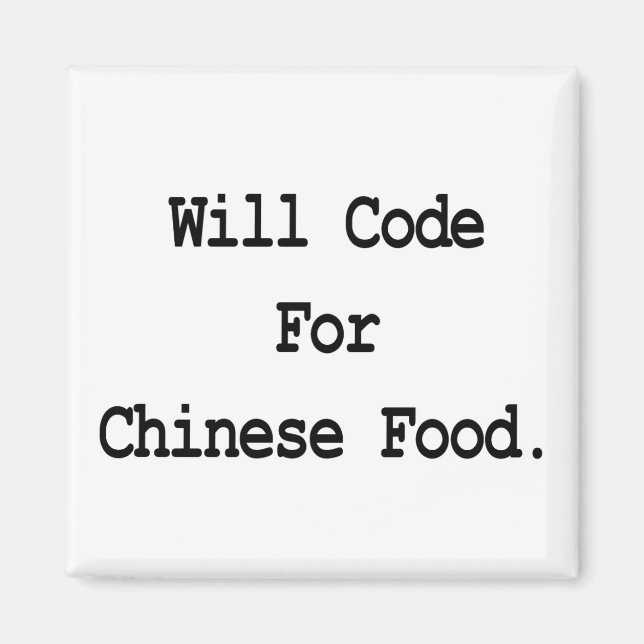 Imã vou programar por comida chinesa (Frente)