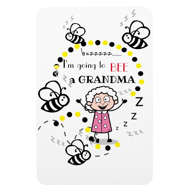 Ímã Vou ser um fundo branco da vovó (Vertical)