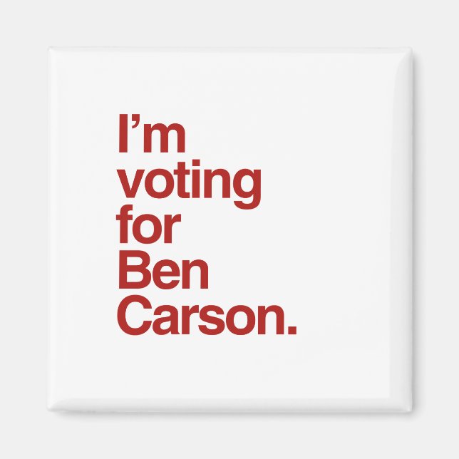 Imã Vou votar em Ben Carson 2016 (Frente)