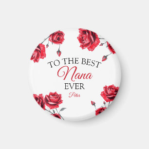 Imã Vovó Elegante Rosa vermelha