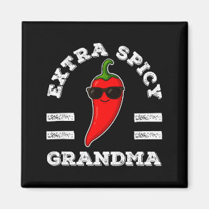 Imã Vovó Extra Scy Feminino Humor Foodie Pimenta Quent