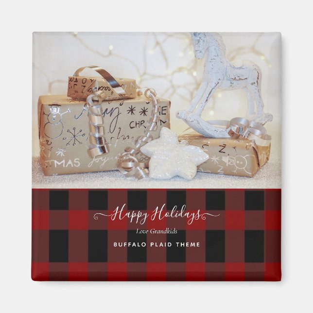 Imã Vovó Foto Dando Netos do vovô Collagem (Frente)