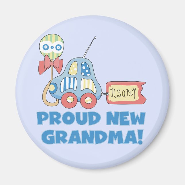 Imã Vovó Nova Orgulhosa. É um Camiseta e presentes (Frente)