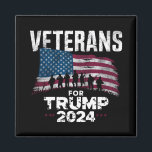 Imã Vovô pai Veteranos Para Trump 2024 American Flag<br><div class="desc">Vovô pai Veteranos Para Trump 2024 American Flag</div>