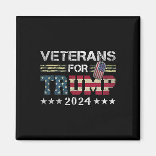 Imã Vovô pai Veteranos Para Trump 2024 American Flag