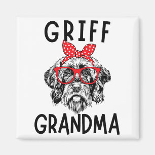 Imã Vovó Wirehaired Apontando Griffon Nana Madre