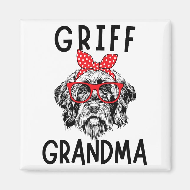 Imã Vovó Wirehaired Apontando Griffon Nana Madre (Frente)