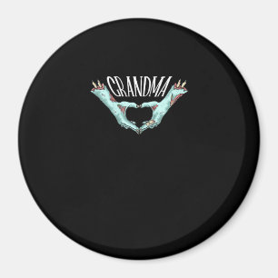 Imã Vovó Zombie Mão Coração Halloween Família