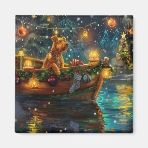 Imã Voyage festiva no Natal Airedale