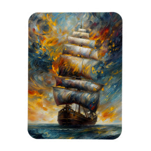 Ímã Voyage Voyage Dramatic Navio de Navegação em Arte