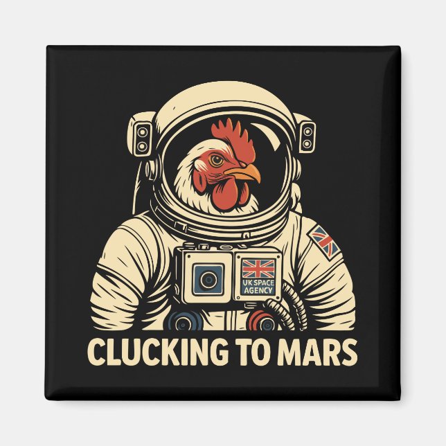 Imã Voz do Espaço de Galinha no Astronauta (Frente)