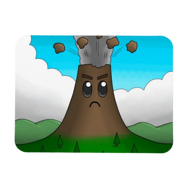 Ímã Vulcão Irritado (Horizontal)